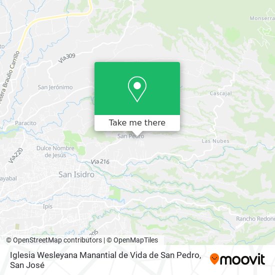 Iglesia Wesleyana Manantial de Vida de San Pedro map