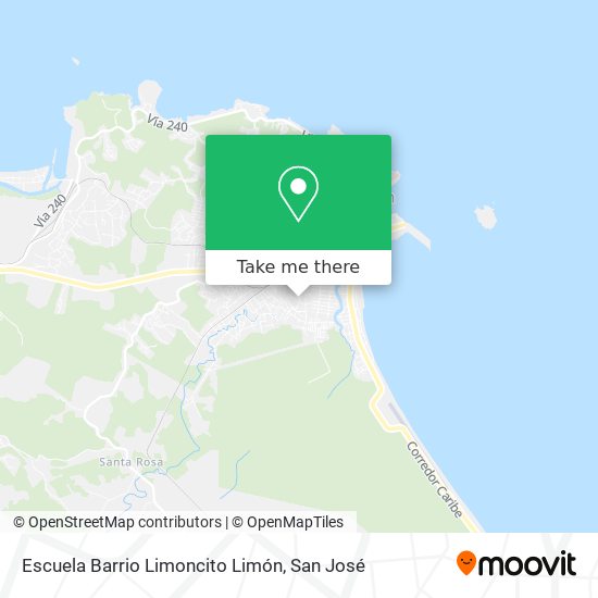 Escuela Barrio Limoncito Limón map