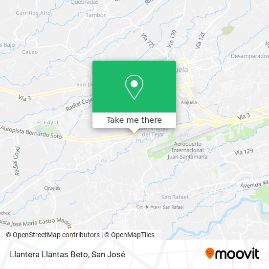 Mapa de Llantera Llantas Beto