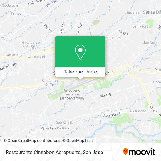 Restaurante Cinnabon Aeropuerto map