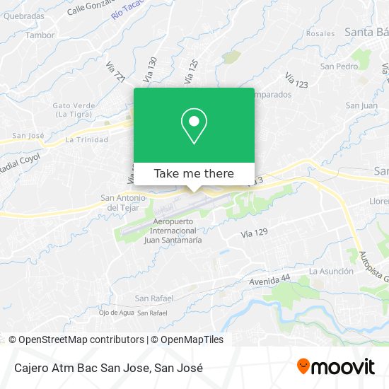 Cajero Atm Bac San Jose map