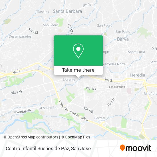 Mapa de Centro Infantil Sueños de Paz