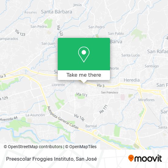 Preescolar Froggies Instituto map