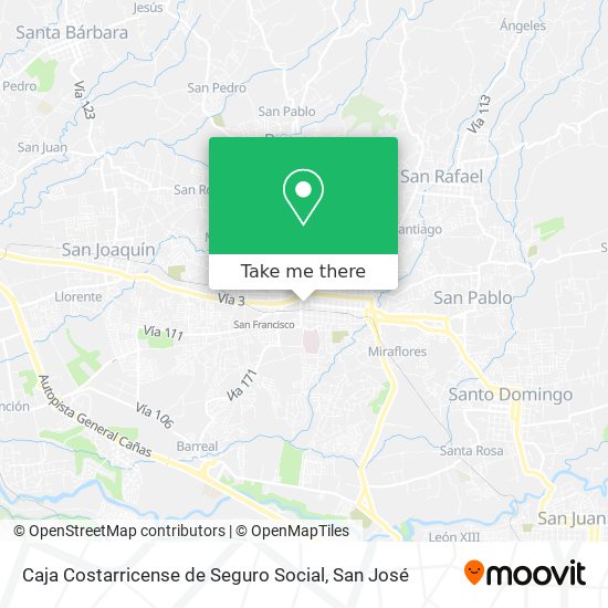 Caja Costarricense de Seguro Social map