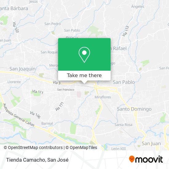 Tienda Camacho map