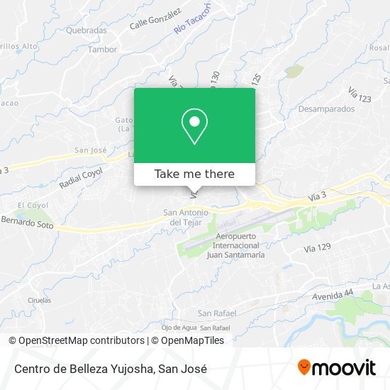 Mapa de Centro de Belleza Yujosha