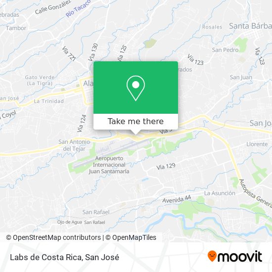 Labs de Costa Rica map