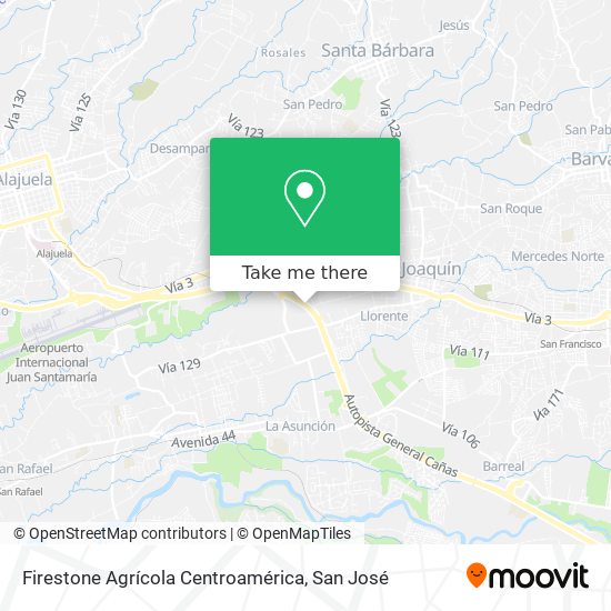 Firestone Agrícola Centroamérica map