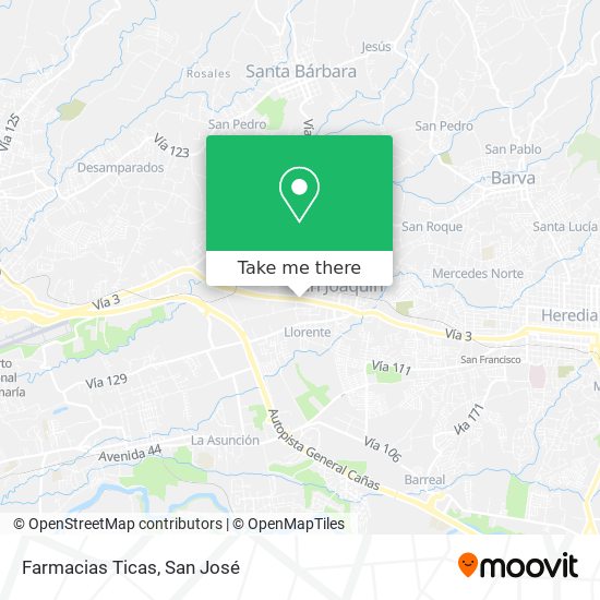 Farmacias Ticas map