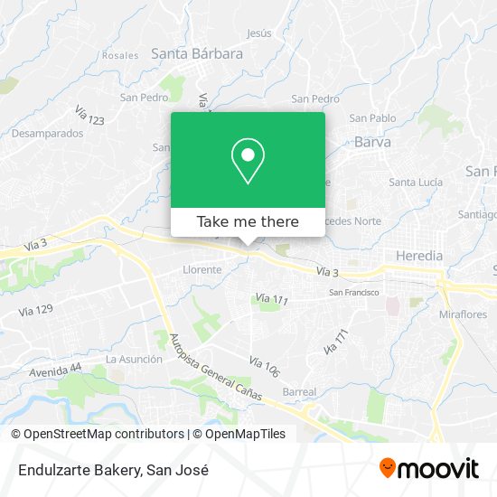 Endulzarte Bakery map