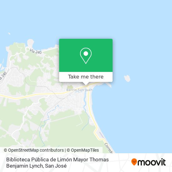 Biblioteca Pública de Limón Mayor Thomas Benjamin Lynch map
