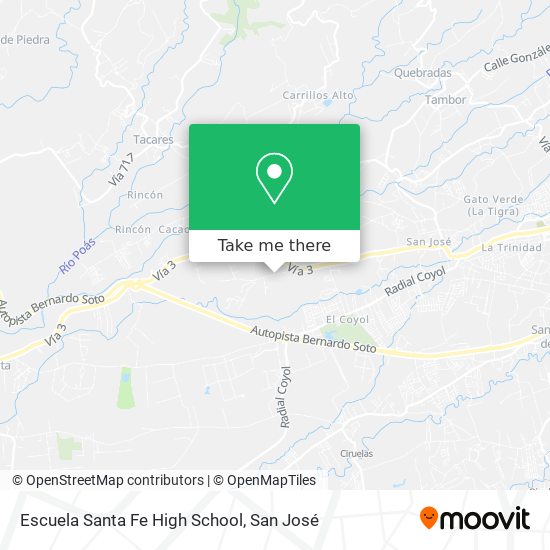 Mapa de Escuela Santa Fe High School