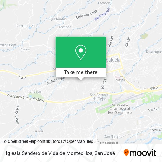 Mapa de Iglesia Sendero de Vida de Montecillos