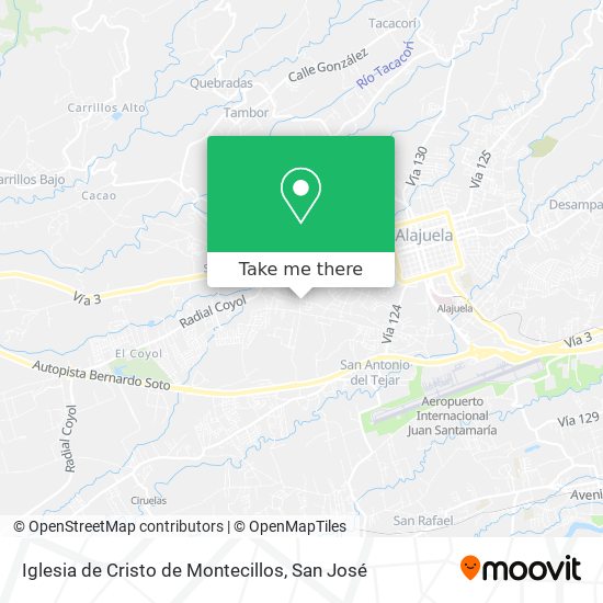 Iglesia de Cristo de Montecillos map