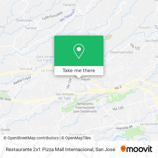 Mapa de Restaurante 2x1 Pizza Mall Internacional