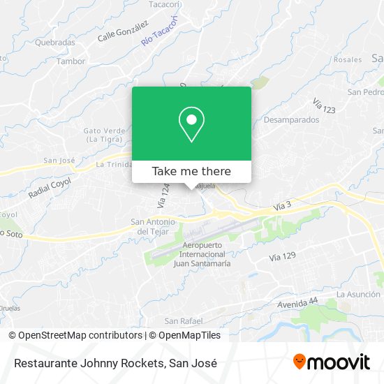 Mapa de Restaurante Johnny Rockets