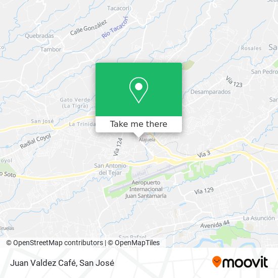 Juan Valdez Café map