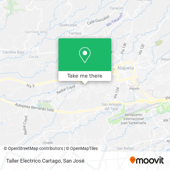 Taller Electrico Cartago map