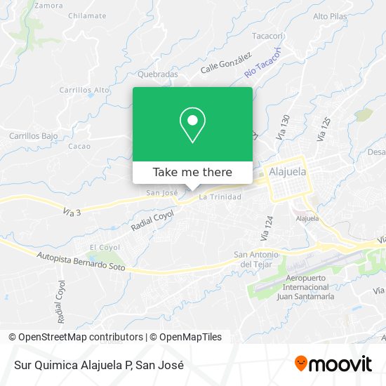 Sur Quimica Alajuela P map