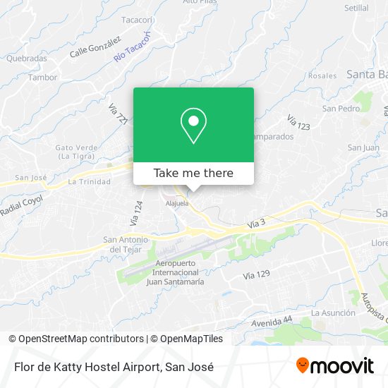 Flor de Katty Hostel Airport map