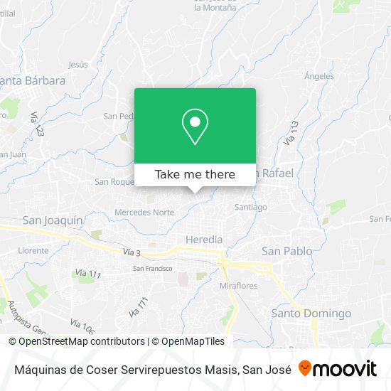 Máquinas de Coser Servirepuestos Masis map