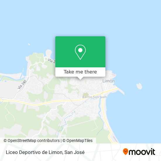 Liceo Deportivo de Limon map