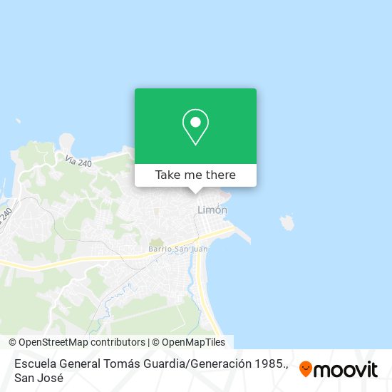 Mapa de Escuela General Tomás Guardia / Generación 1985.