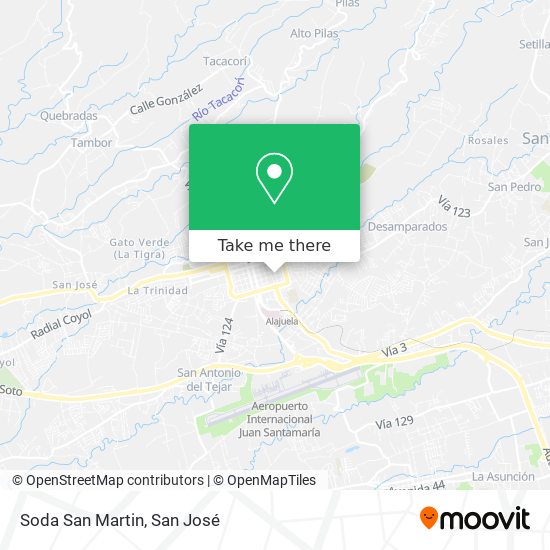 Soda San Martin map