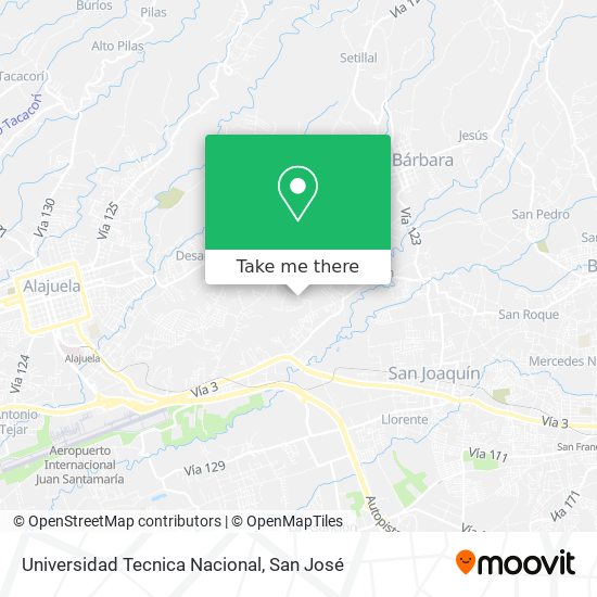 Universidad Tecnica Nacional map