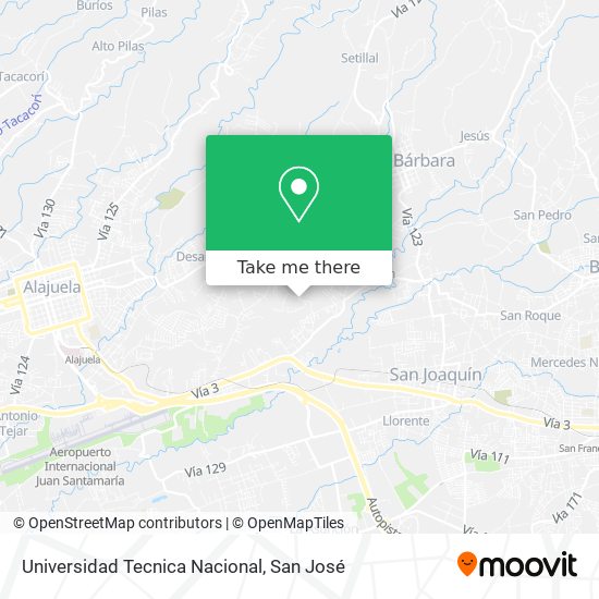 Mapa de Universidad Tecnica Nacional