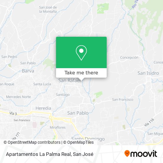 Apartamentos La Palma Real map