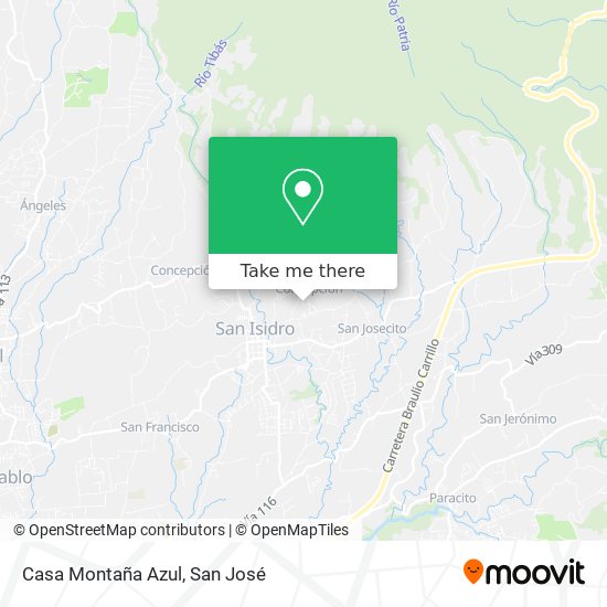 Casa Montaña Azul map