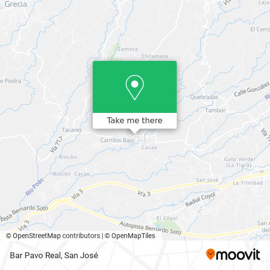Mapa de Bar Pavo Real