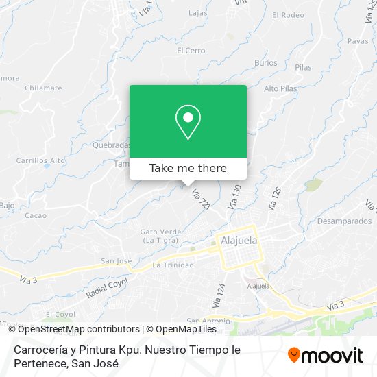 Carrocería y Pintura Kpu. Nuestro Tiempo le Pertenece map