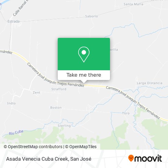 Asada Venecia Cuba Creek map