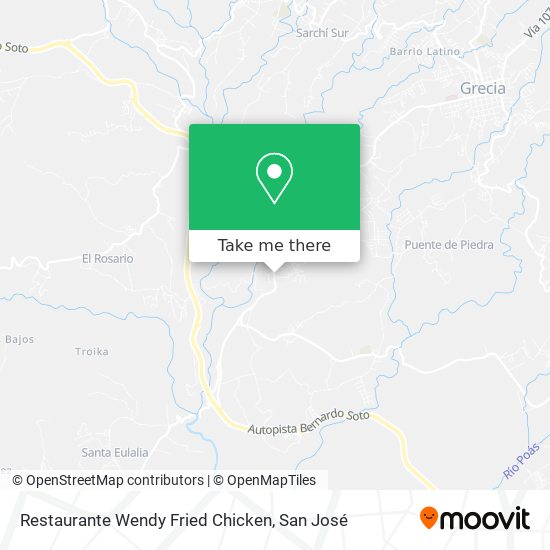 Mapa de Restaurante Wendy Fried Chicken