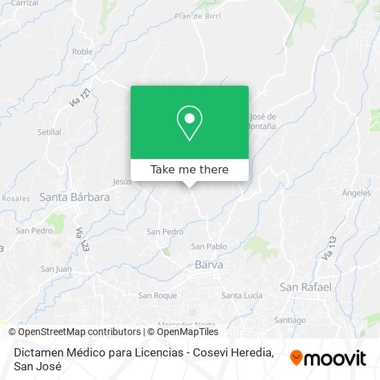 Mapa de Dictamen Médico para Licencias - Cosevi Heredia