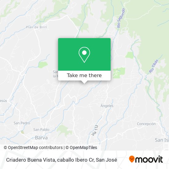Criadero Buena Vista, caballo Ibero Cr map