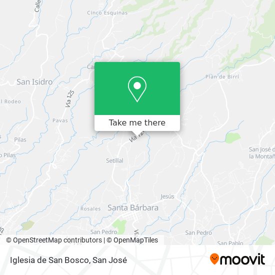 Mapa de Iglesia de San Bosco