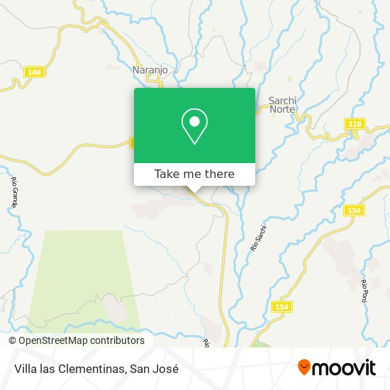 Villa las Clementinas map