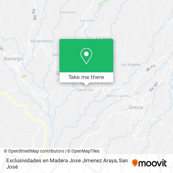 Exclusividades en Madera Jose Jimenez Araya map