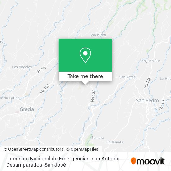 Comisión Nacional de Emergencias, san Antonio Desamparados map