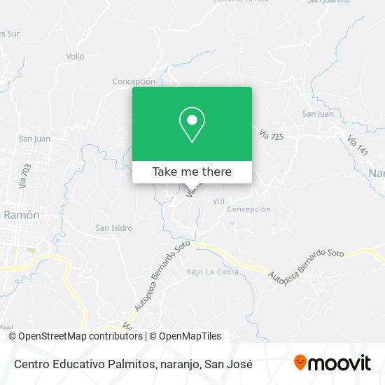 Centro Educativo Palmitos, naranjo map