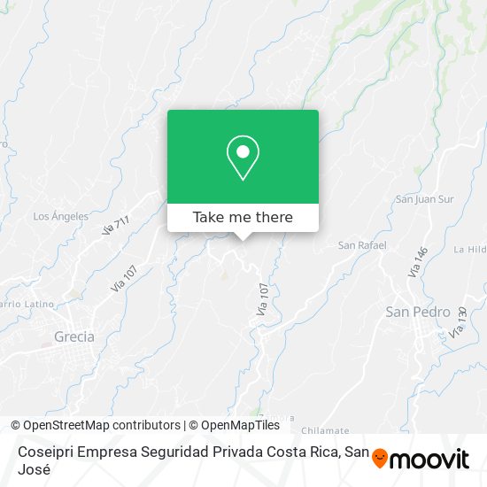 Coseipri Empresa Seguridad Privada Costa Rica map