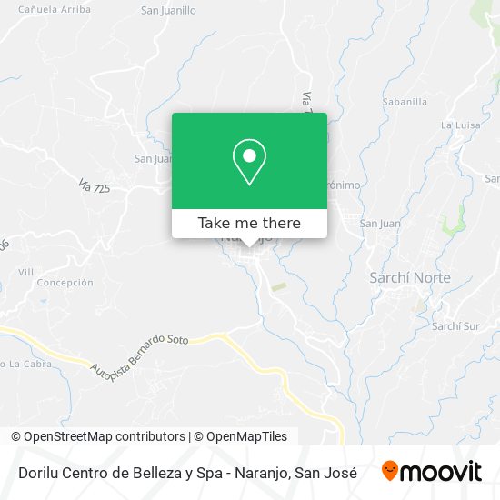 Dorilu Centro de Belleza y Spa - Naranjo map