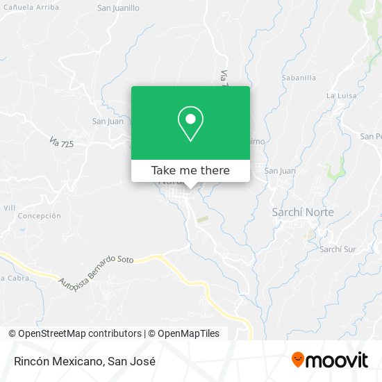 Rincón Mexicano map