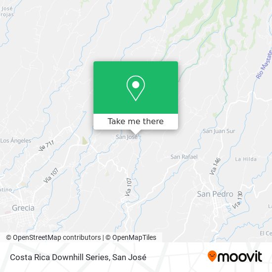 Mapa de Costa Rica Downhill Series