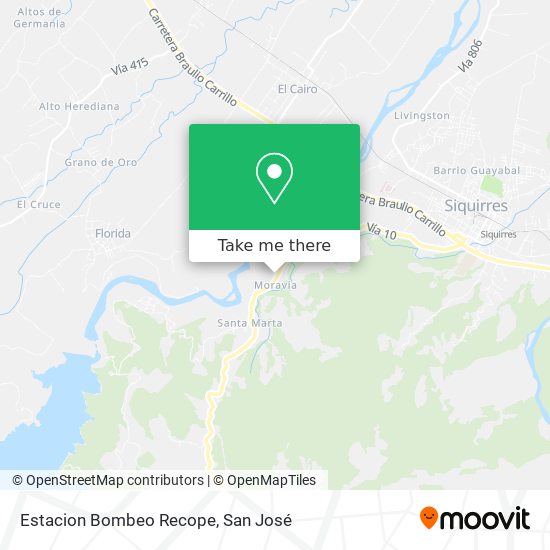 Mapa de Estacion Bombeo Recope