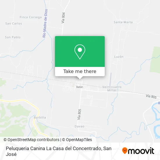 Mapa de Peluqueria Canina La Casa del Concentrado