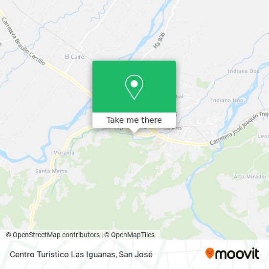 Centro Turistico Las Iguanas map